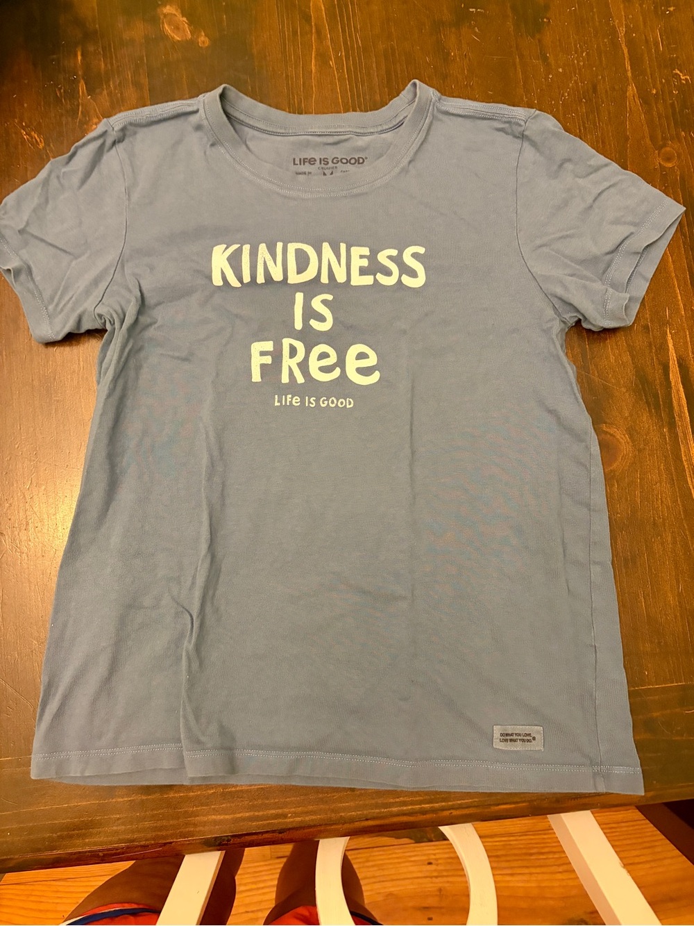 Life Is Good Light Blue 'Kindness Is Free' Short Sleeve Tee
